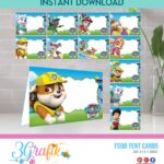 Paw Patrol Food Tent Cards Printable