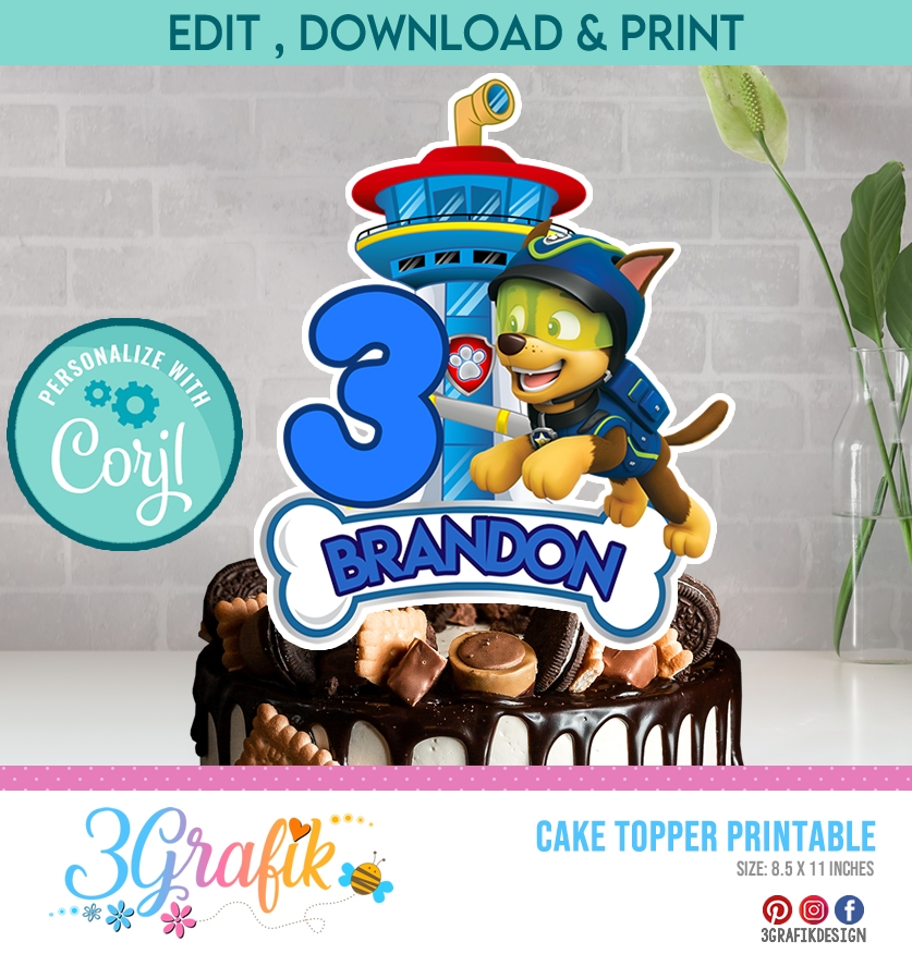 paw patrol birthday party printables