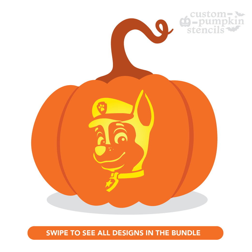 Paw Patrol Pumpkin Carving Stencil