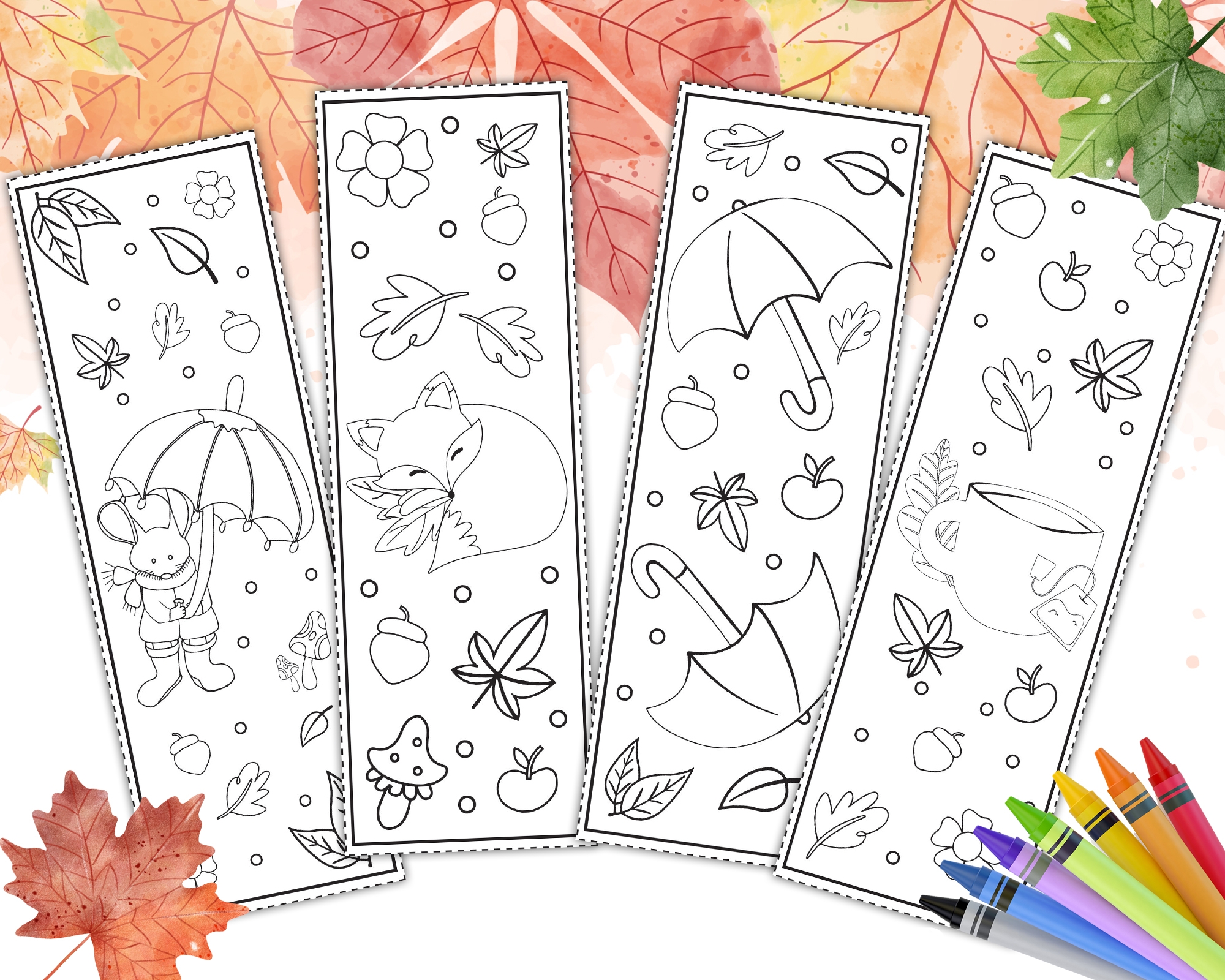 PDF Autumn Bookmarks For Kids Printable Coloring Fall Bookmark Activity Made By Teachers