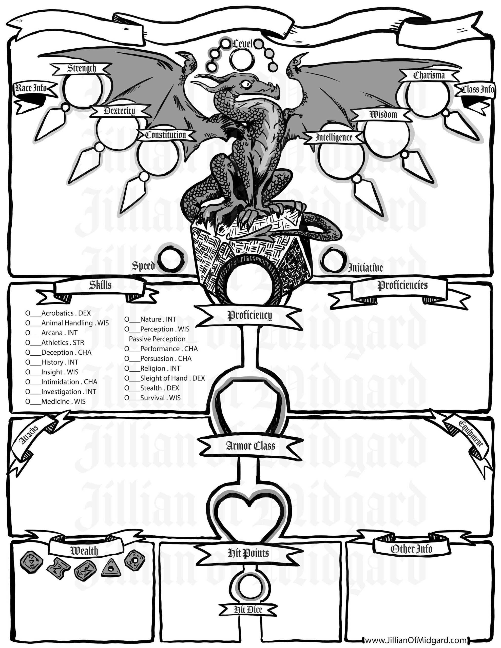 PDF Downloadable Jillian Of Midgard Illustrated Du0026D 5th Ed 