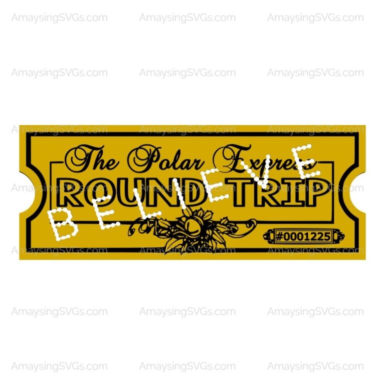 PDF Polar Express Ticket Printable BELIEVE Ticket Ticket