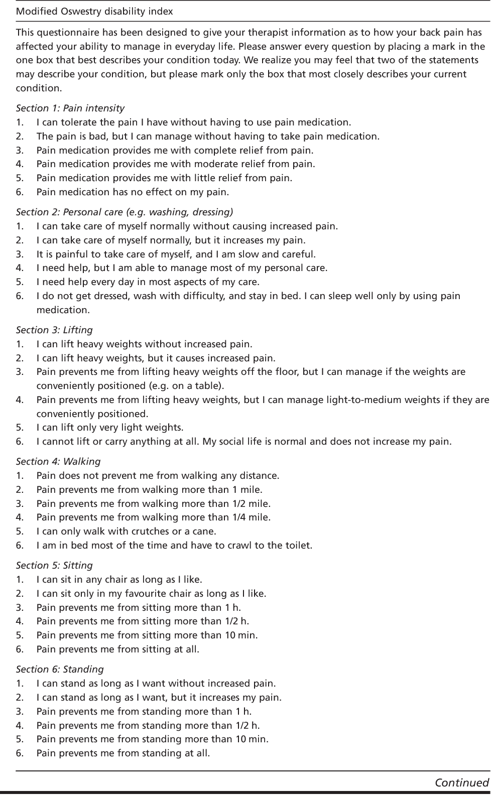 PDF Rating Scales For Low Back Pain Semantic Scholar