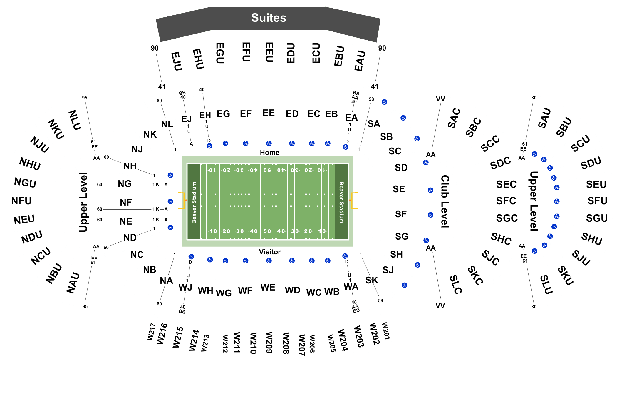 printable beaver stadium seating chart