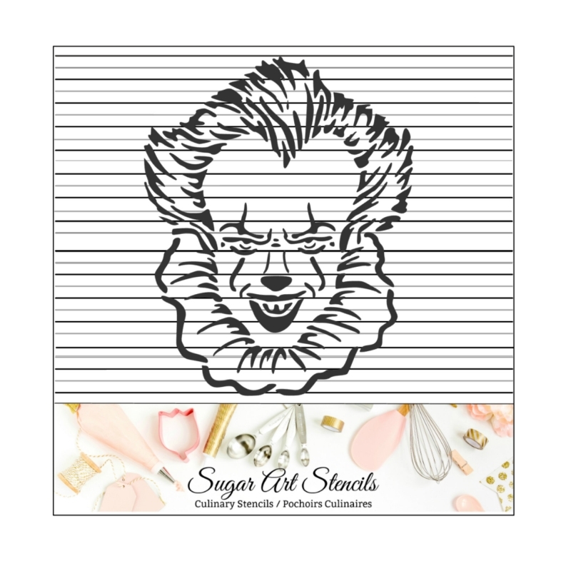 Pennywise Clown Halloween PYO Cookie Stencil JN0036
