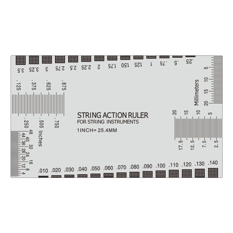 PEPISKY Stainless Steel Guitar String Action Ruler String Pitch Ruler Guitar Measuring Gauge Tool 89 51mm For Classical Electric Acoustic Guitar Bass Mandolin Banjo String Instruments Walmart