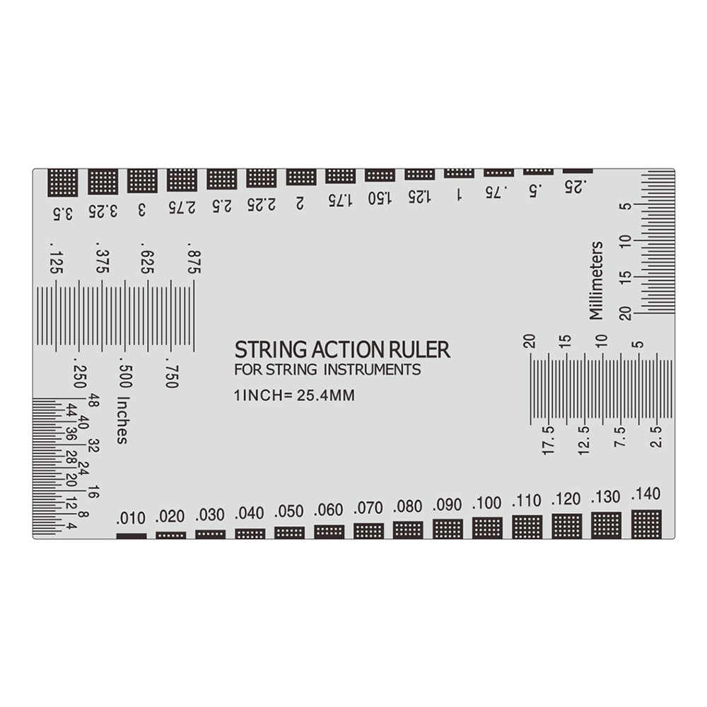 PEPISKY Stainless Steel Guitar String Action Ruler String Pitch Ruler Guitar Measuring Gauge Tool 89 51mm For Classical Electric Acoustic Guitar Bass Mandolin Banjo String Instruments Walmart