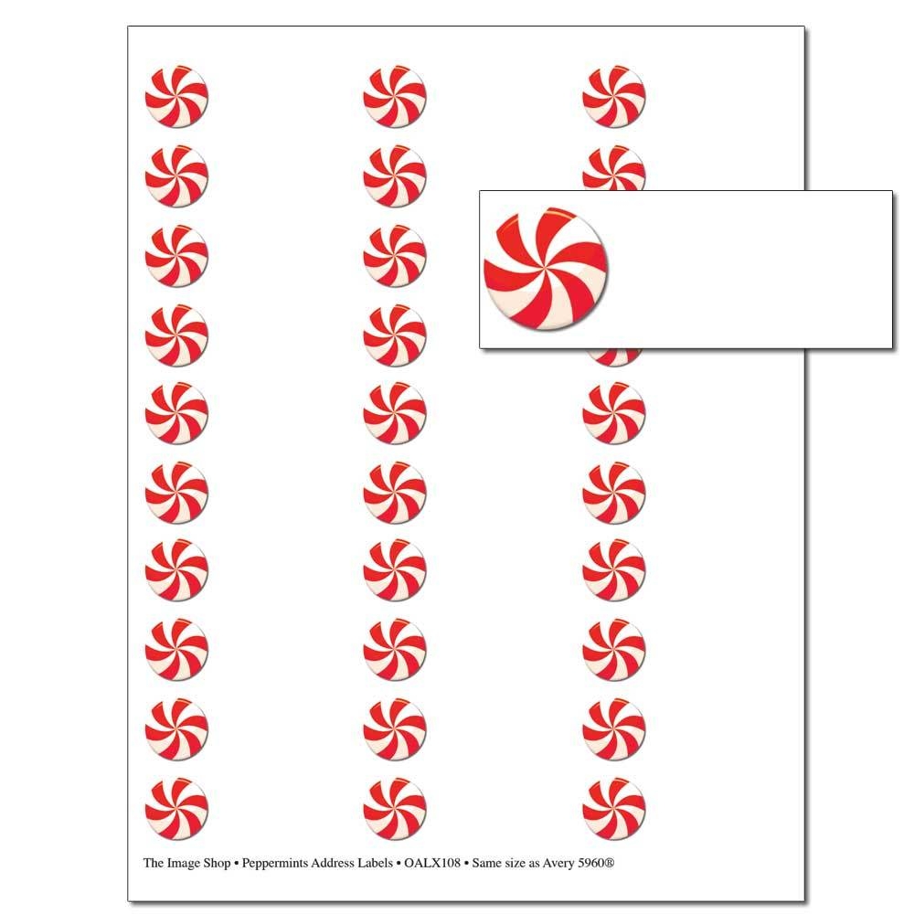 Peppermints Address Labels