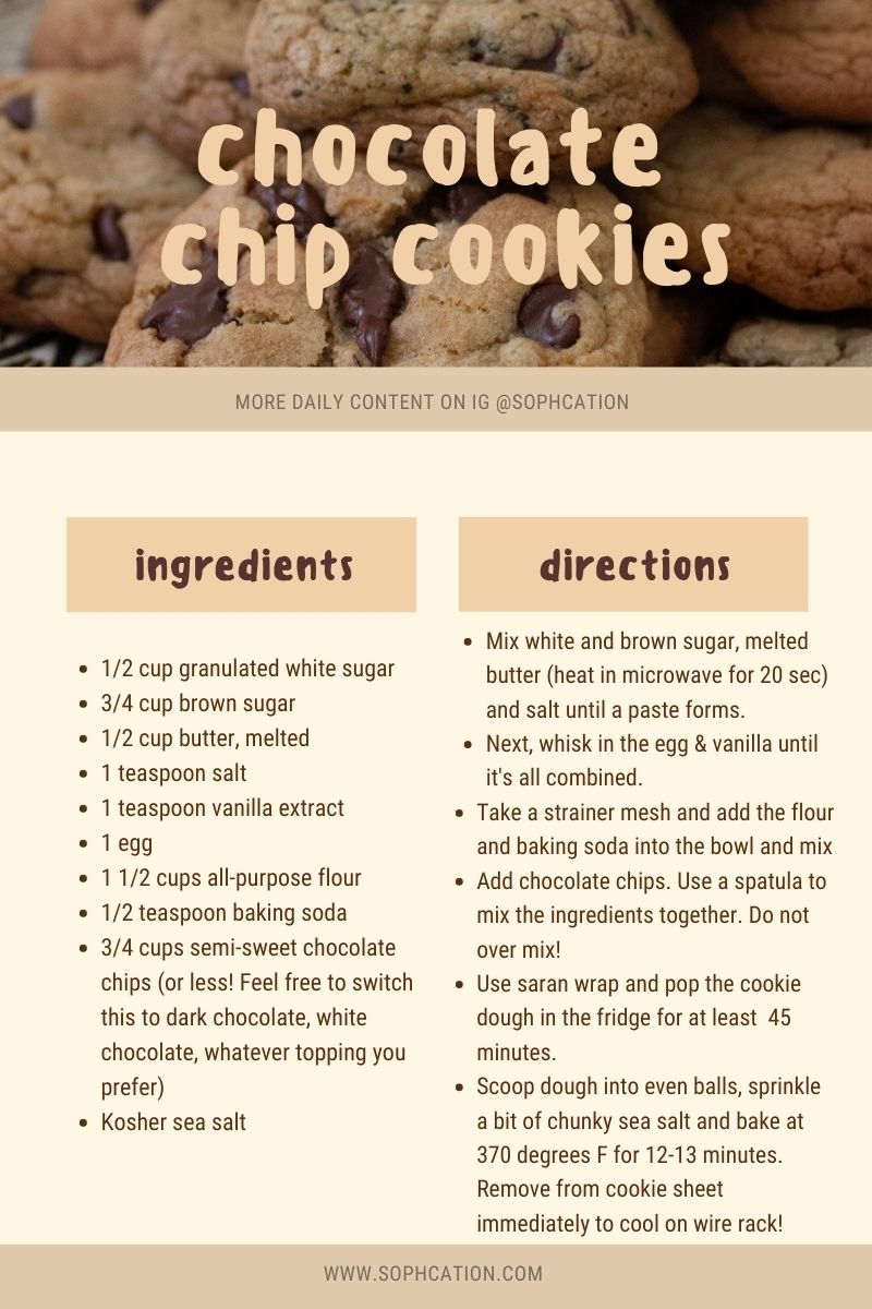 Perfect Chocolate Chip Cookie Recipe Sophie Lai Perfect Chocolate Chip Cookie Recipe Sophie Lai