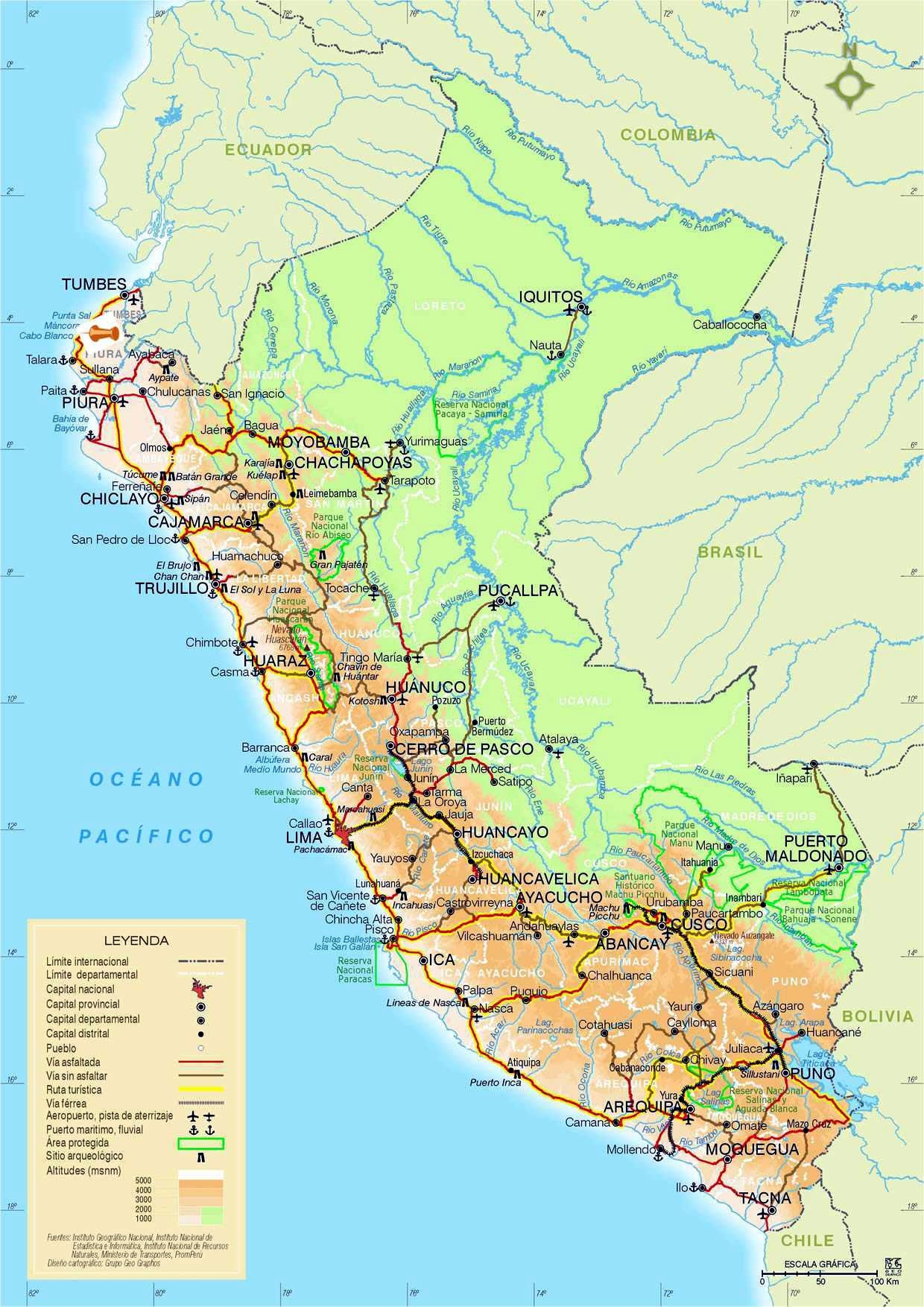 printable map of peru