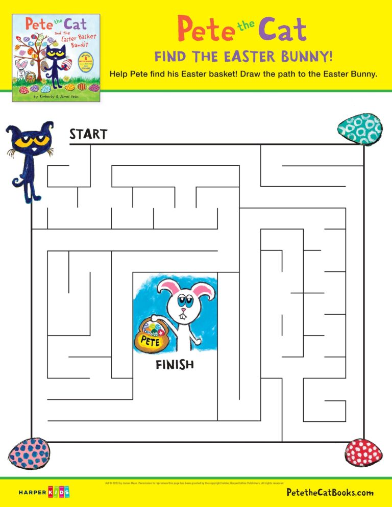 Pete The Cat Find The Easter Bunny s Basket