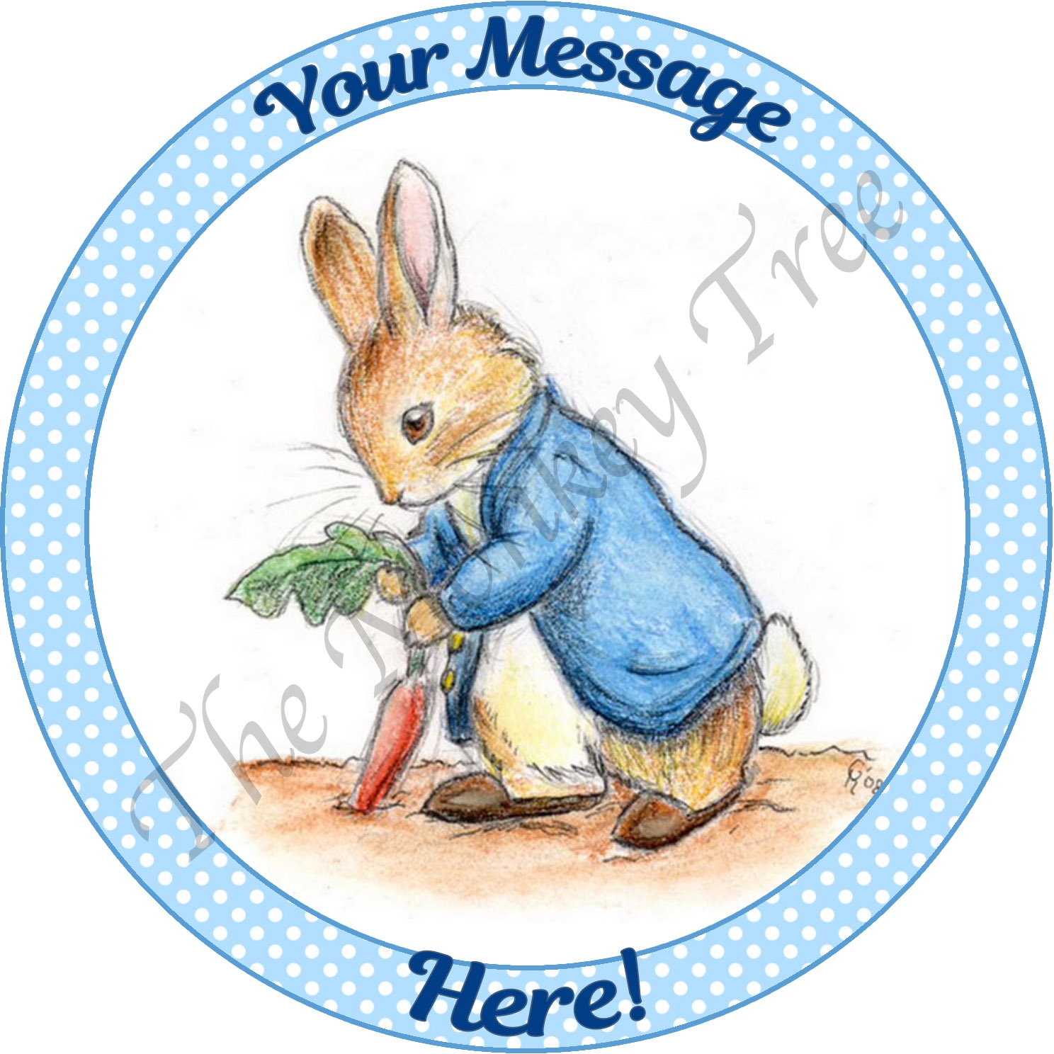 Peter Rabbit Edible Cake Image Topper Can Be Personalised 