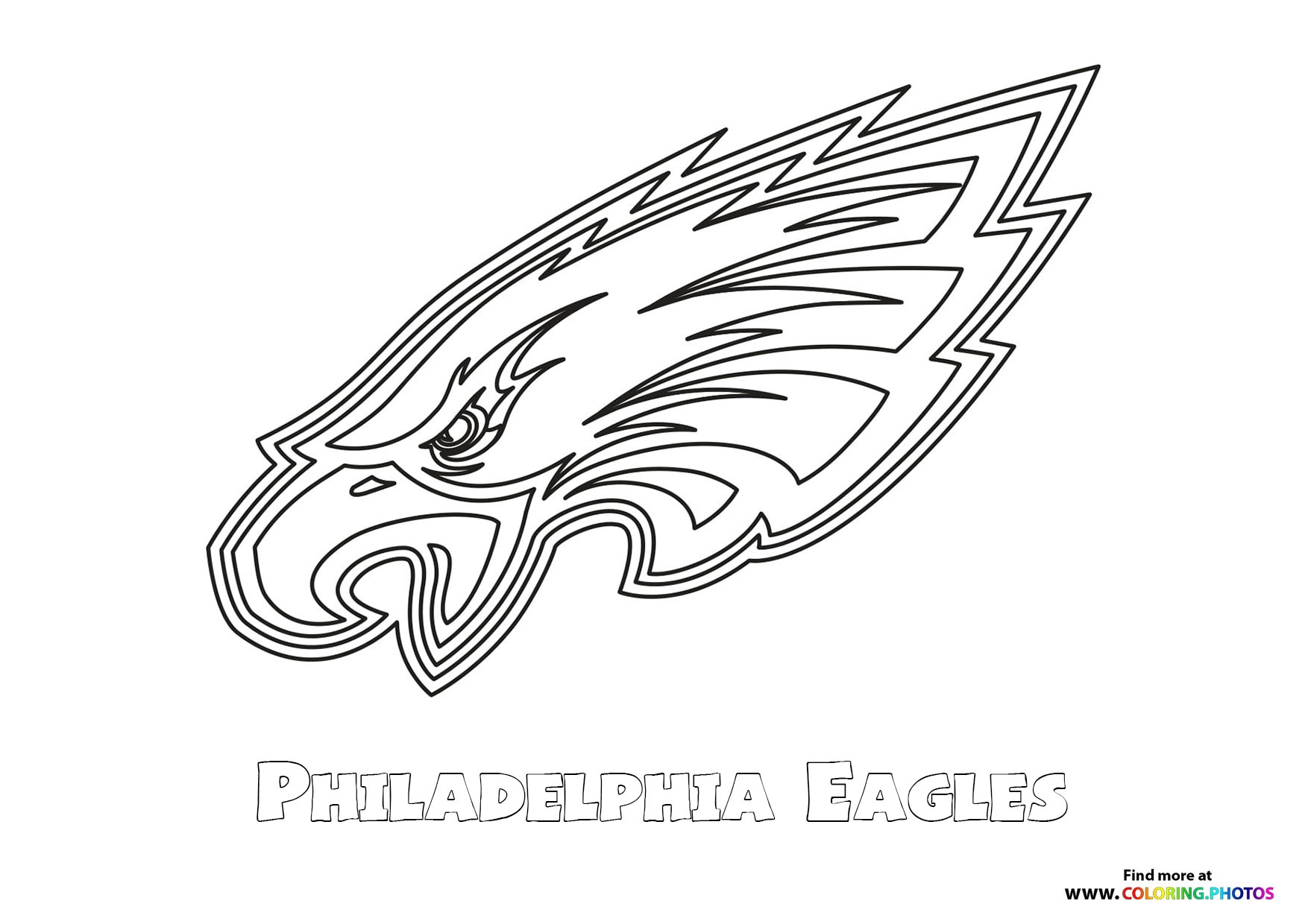 Philadelphia Eagles NFL Logo Coloring Pages For Kids
