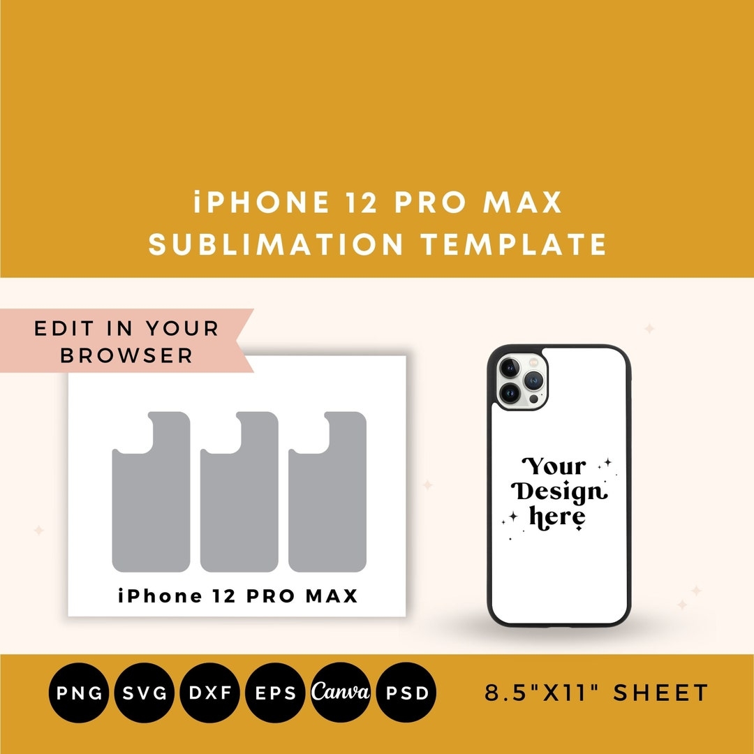 Phone Case 12 Pro MAX Template 12 Pro Max Case Template Phone Case Template For Sublimation Phone Case SVG IPhone Case 12 Pro Max SVG Etsy