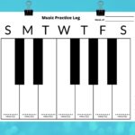 Piano Practice Chart Practice Log instant Download Music 