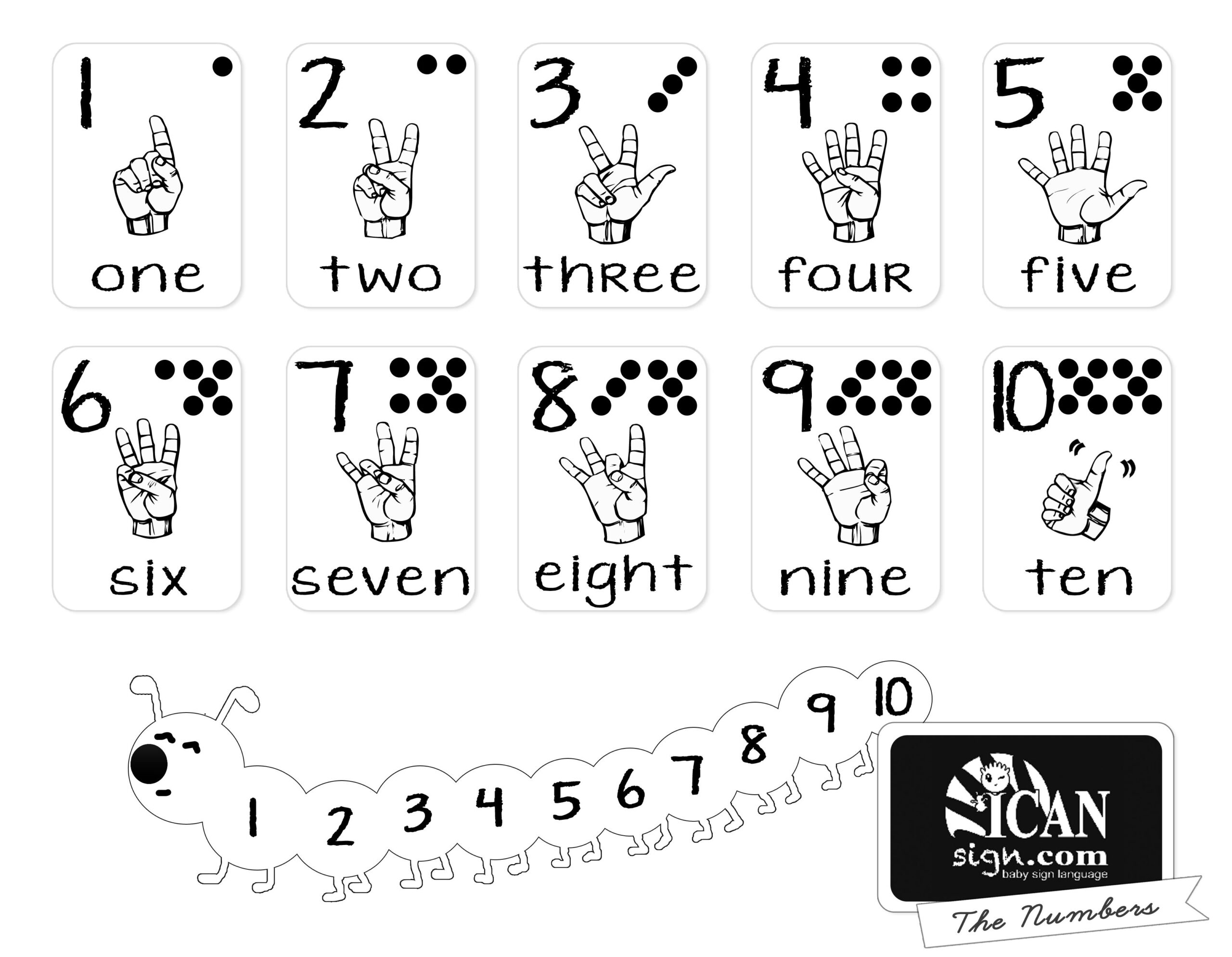 sign language alphabet and numbers printable
