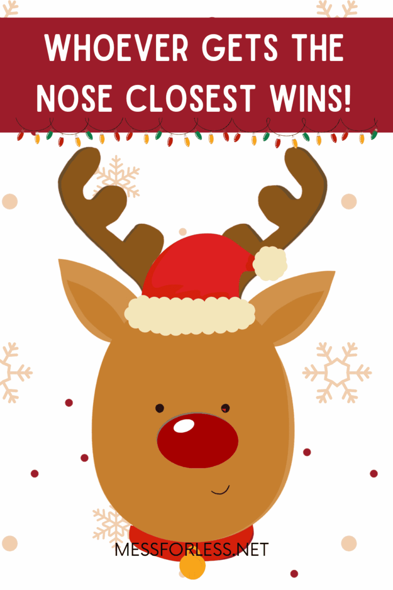Pin The Nose On Rudolph Game Mess For Less