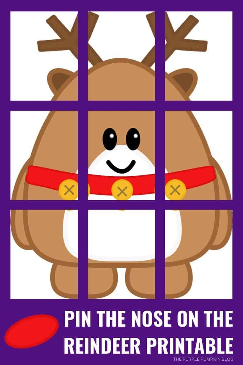 free printable pin the nose on rudolph