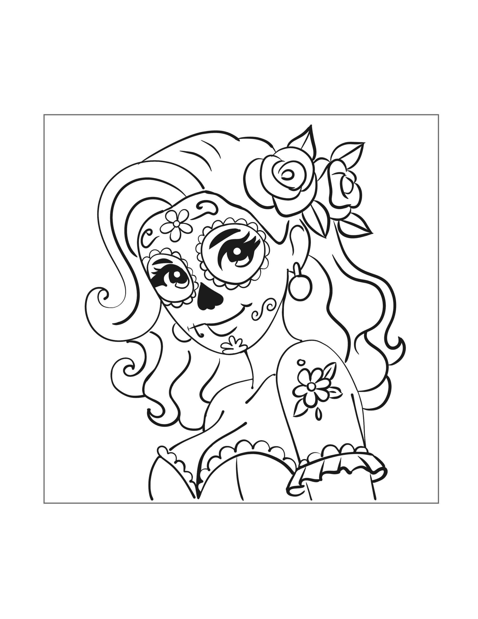 Pin Up Girl Coloring Pages Printable Coloring Pages FREE