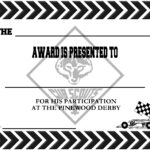 Pinewood Derby Certificates The Idea Door