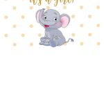 Pink Elephant Baby Shower Invitations Free Clearance
