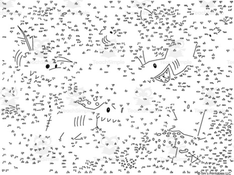 Pirate Shark Extreme Difficulty Dot to Dot Connect The Dots PDF