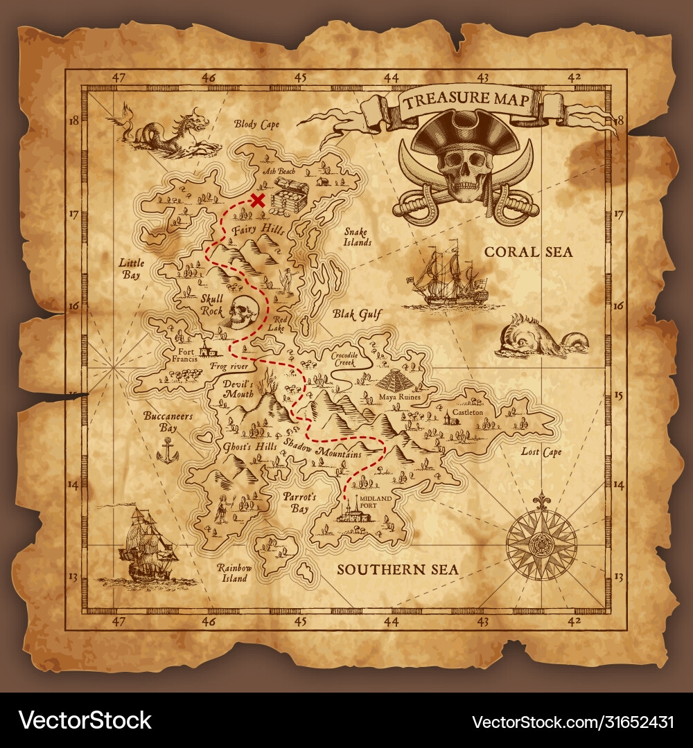 free printable pirate treasure map