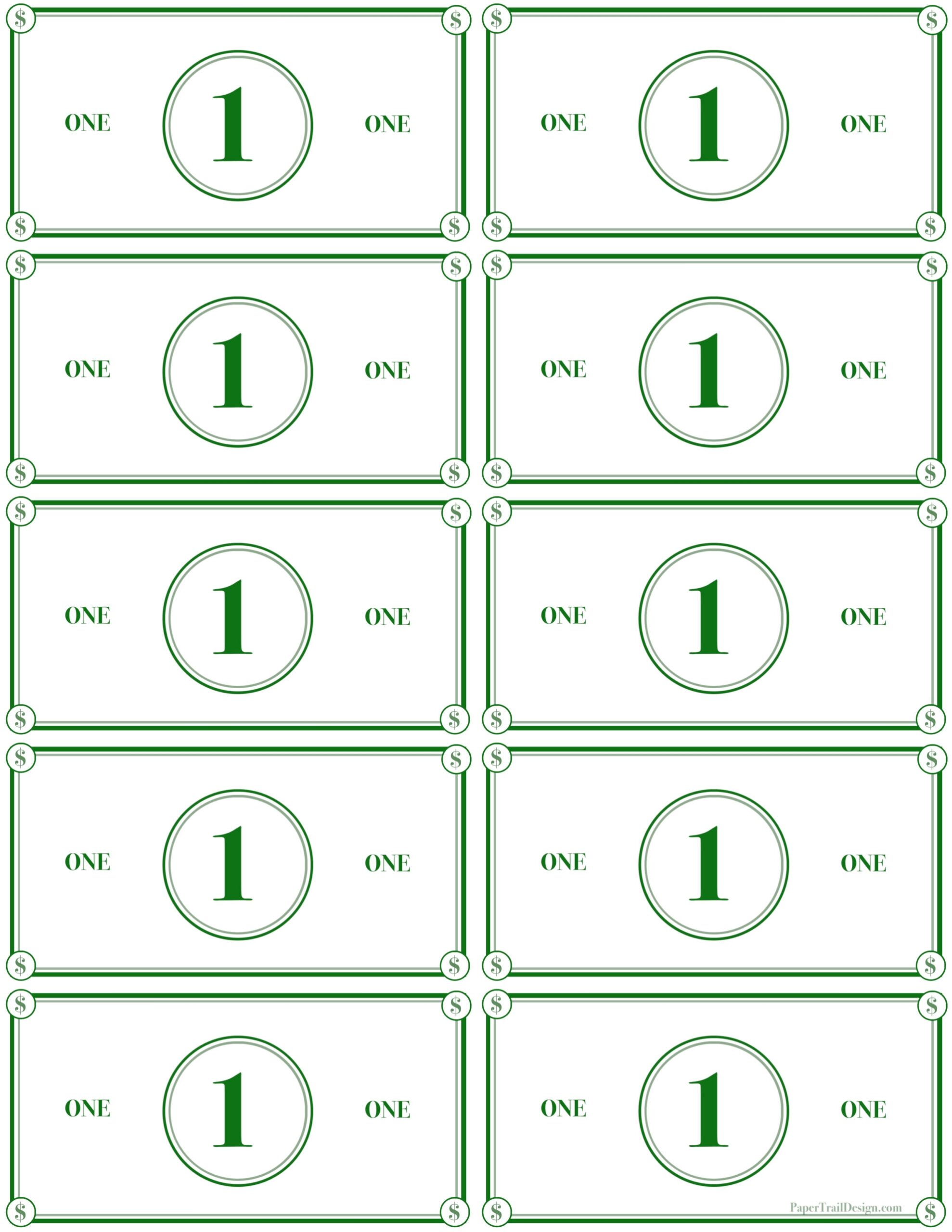 free printable play money