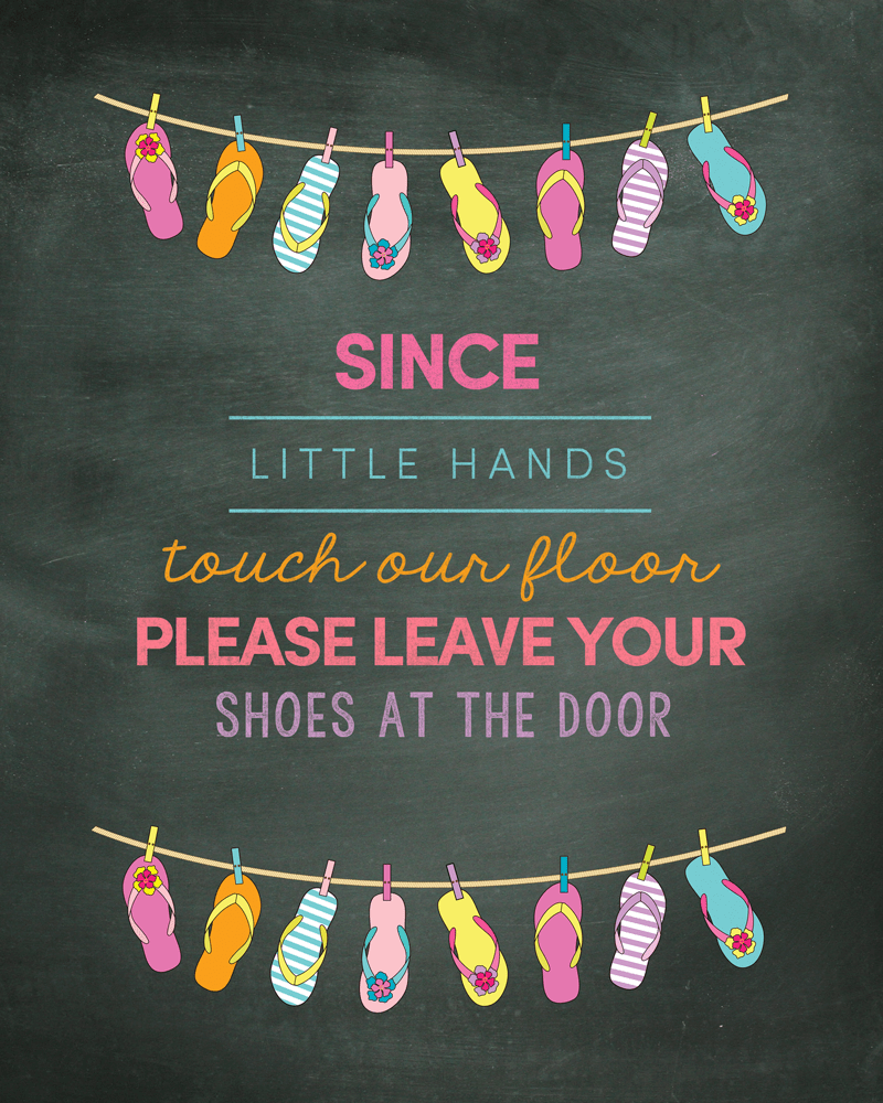 please remove your shoes sign printable free
