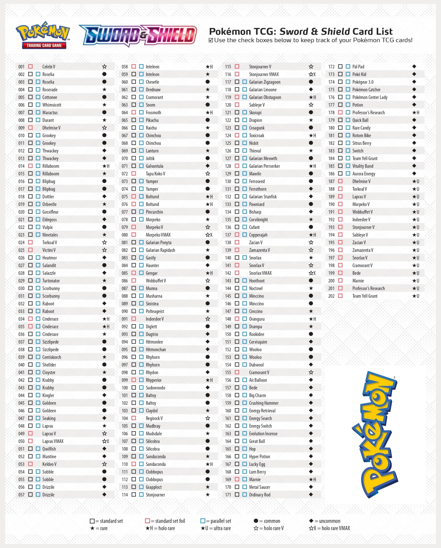 Pok mon GO TCG Visual Set List JustInBasils Pok mon TCG 