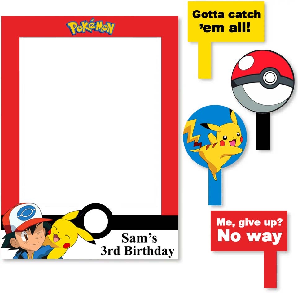 pokemon photo booth props printable