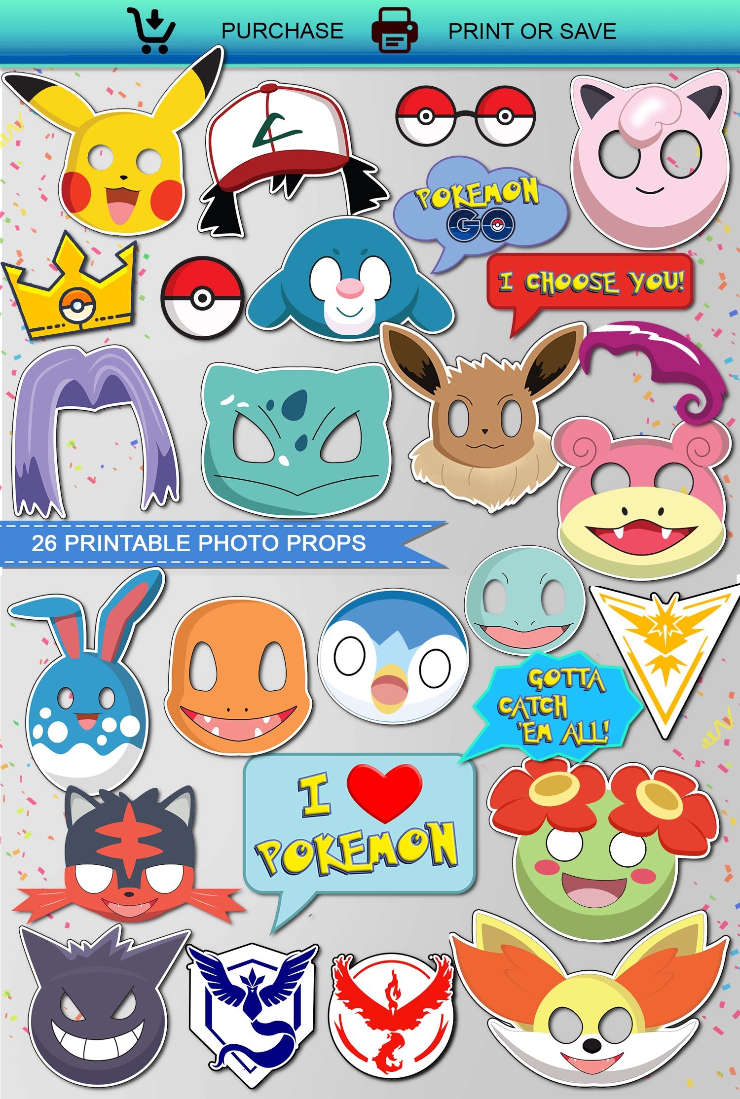 Pokemon Photo Props Worksheets Library