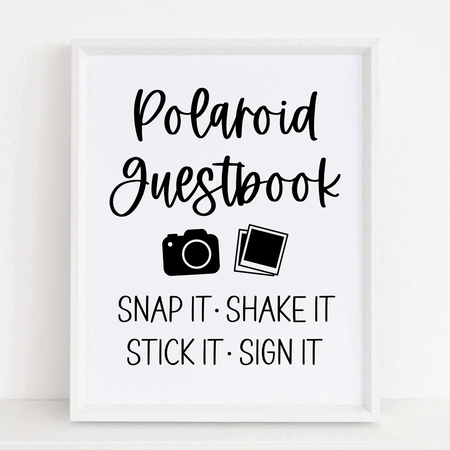 polaroid guest book sign printable