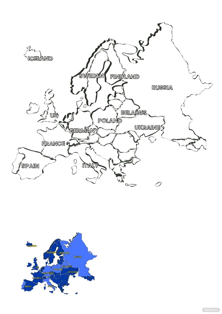 printable coloring pages of labeled european countries