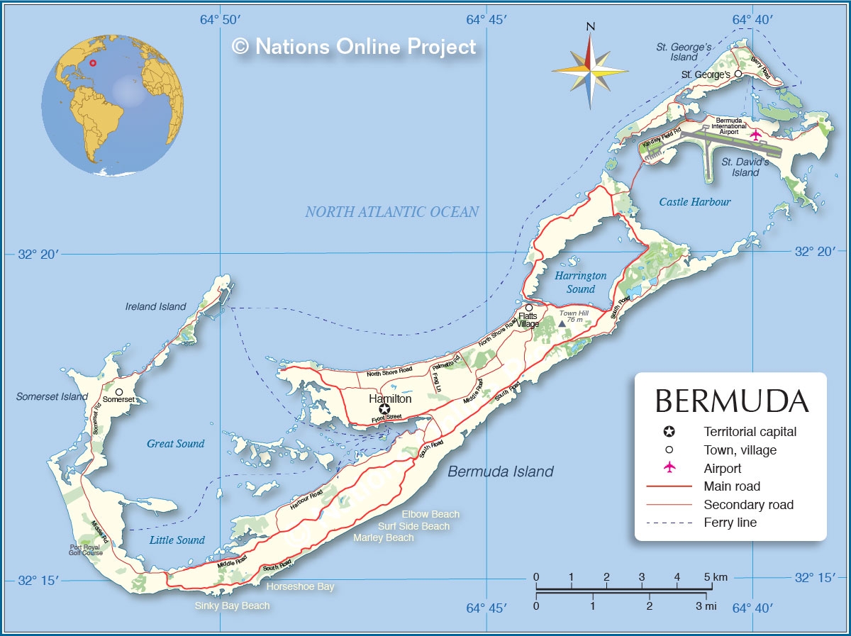 Political Map Of Bermuda Nations Online Project