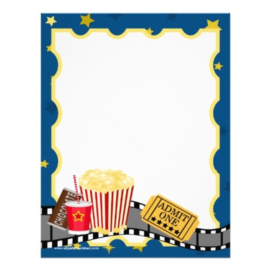 Popcorn Movie Ticket Template Printable N2 Free Image Download