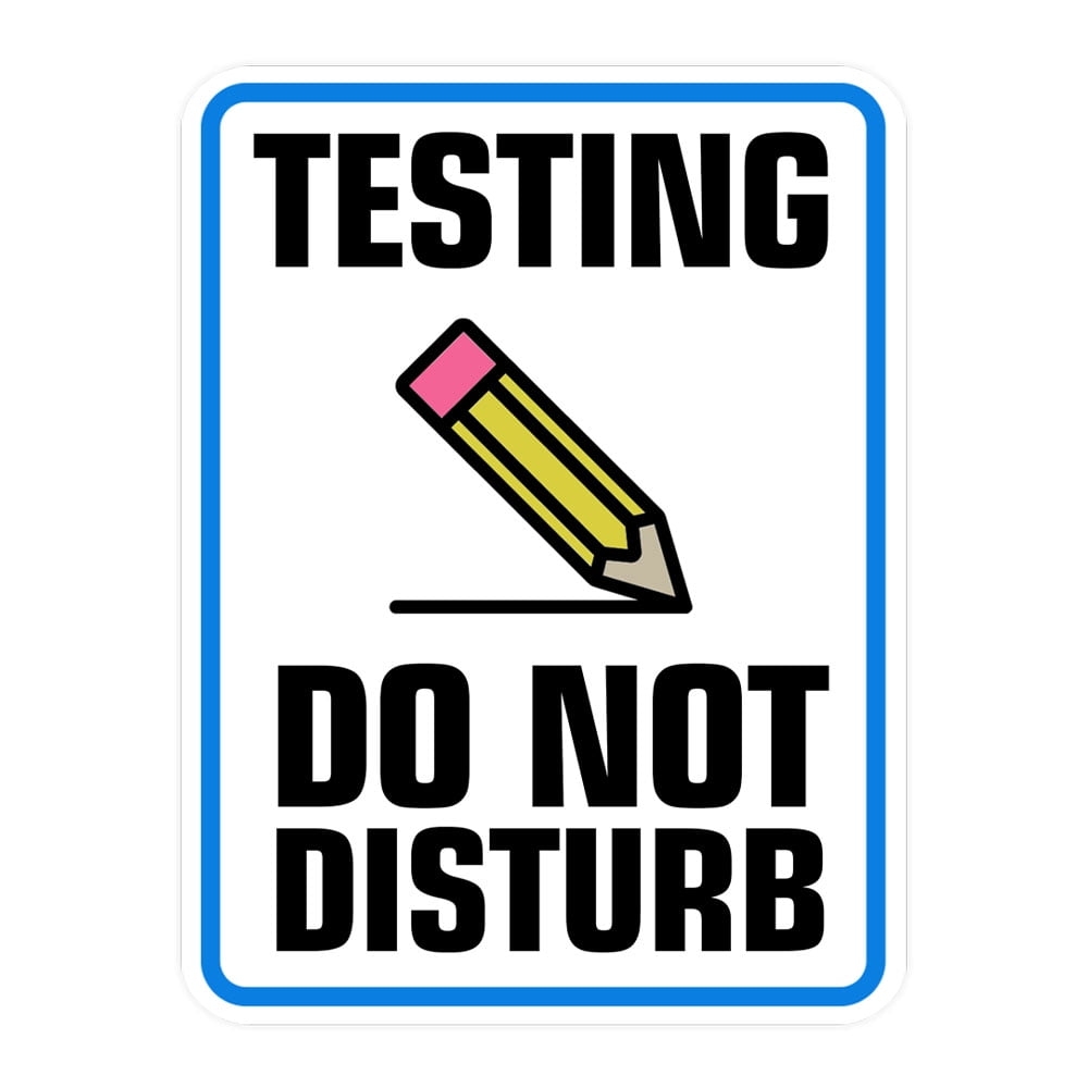 Portrait Round Plus Testing Do Not Disturb Wall Or Door Sign Warning Signage Large