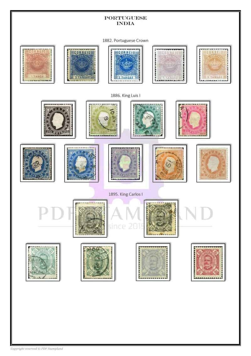 PORTUGUESE INDIA 1877 1961 PDF DIGITAL STAMP ALBUM PAGES BidCurios