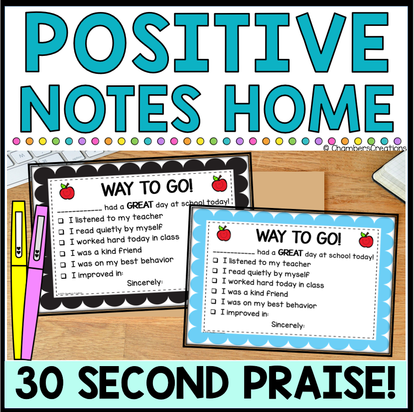 Positive Notes Home Parent Notes Home For Positive Behavior Made 