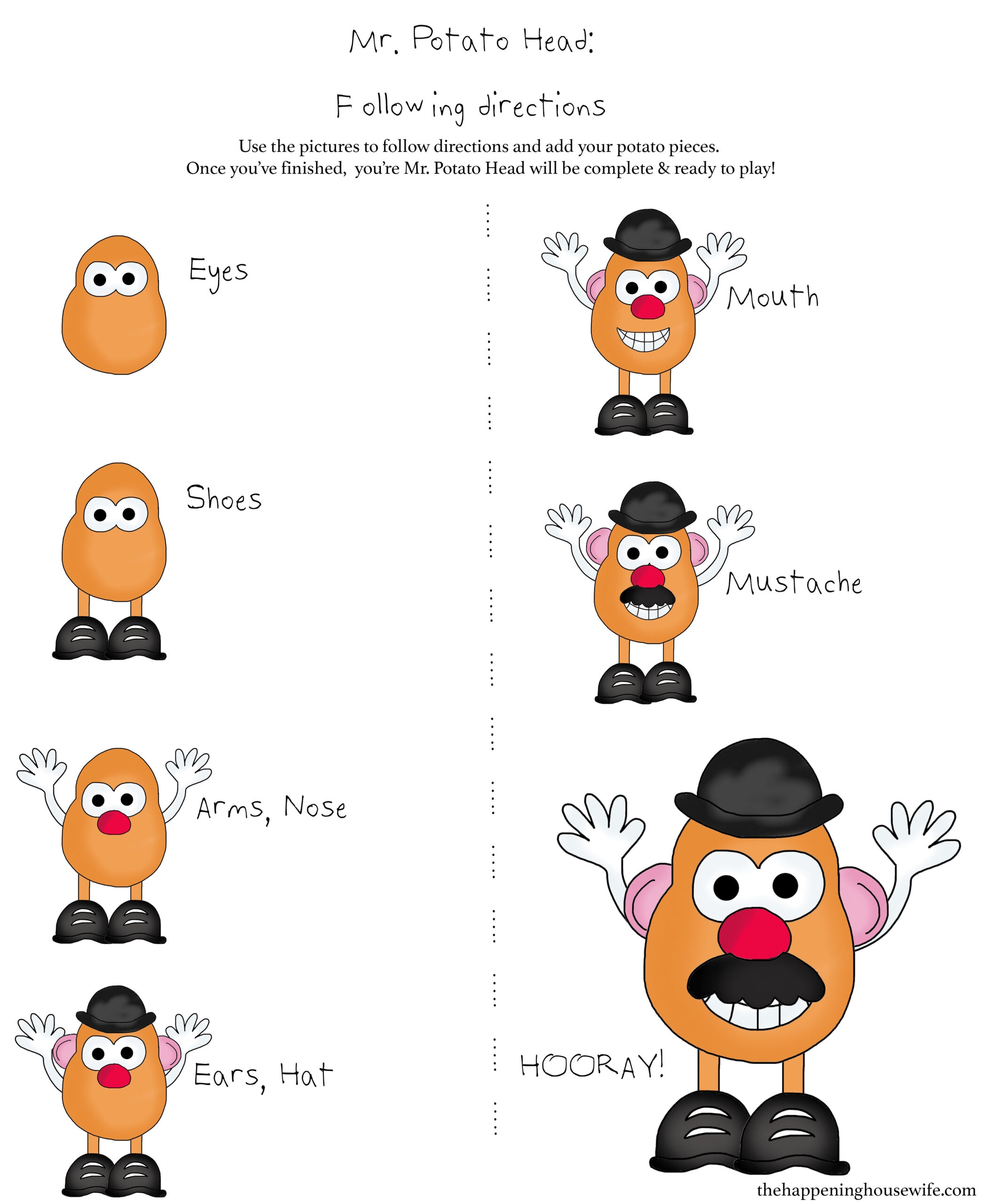 mr potato head printable parts
