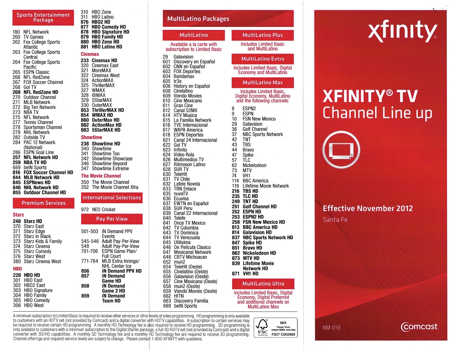 printable comcast channel lineup
