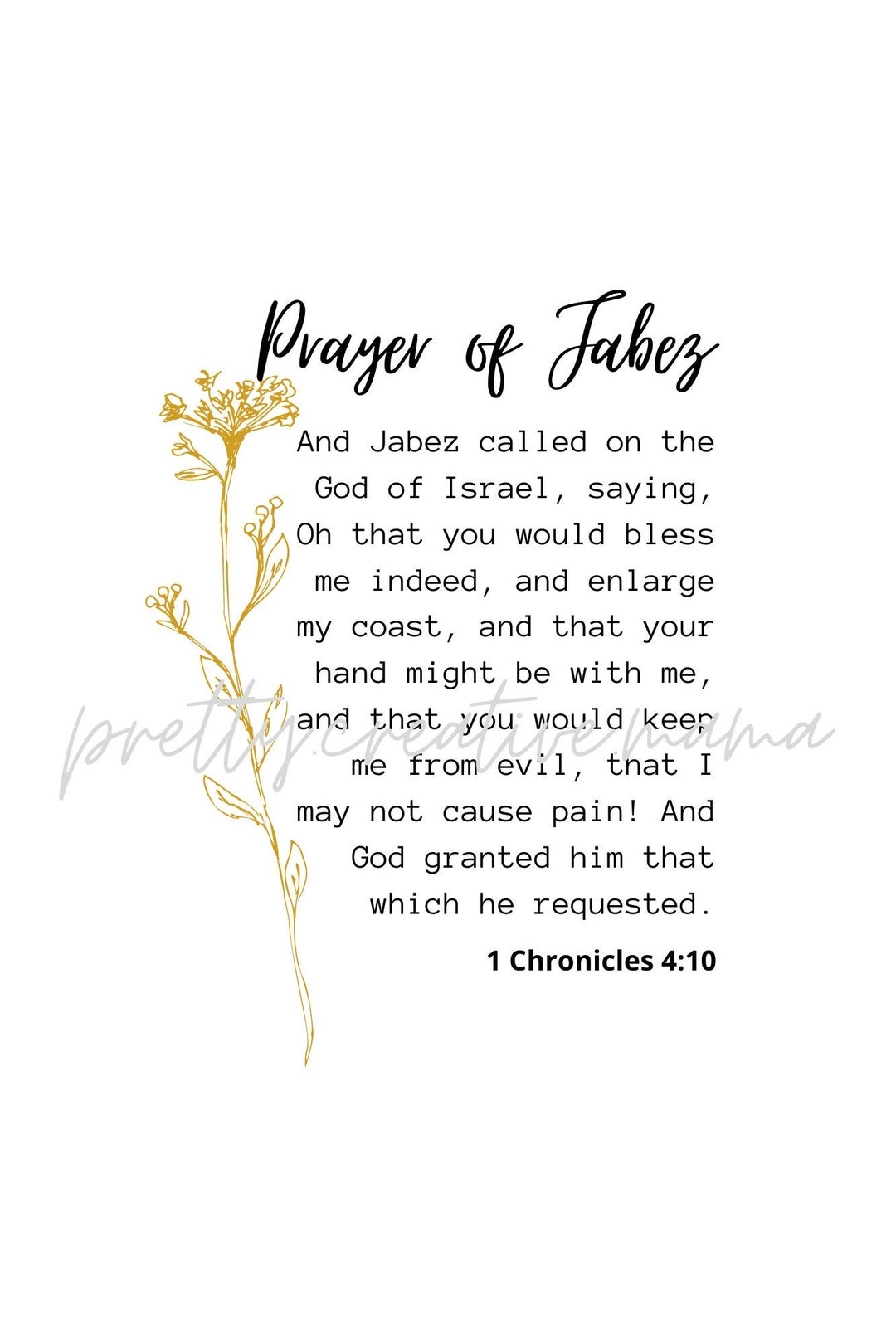 Prayer Of Jabez 1 Chronicles 4 10 Scripture Wall Art Christian Wall Art Bible Verse Sign Christian Gift Scripture Artwork prayer Print Etsy