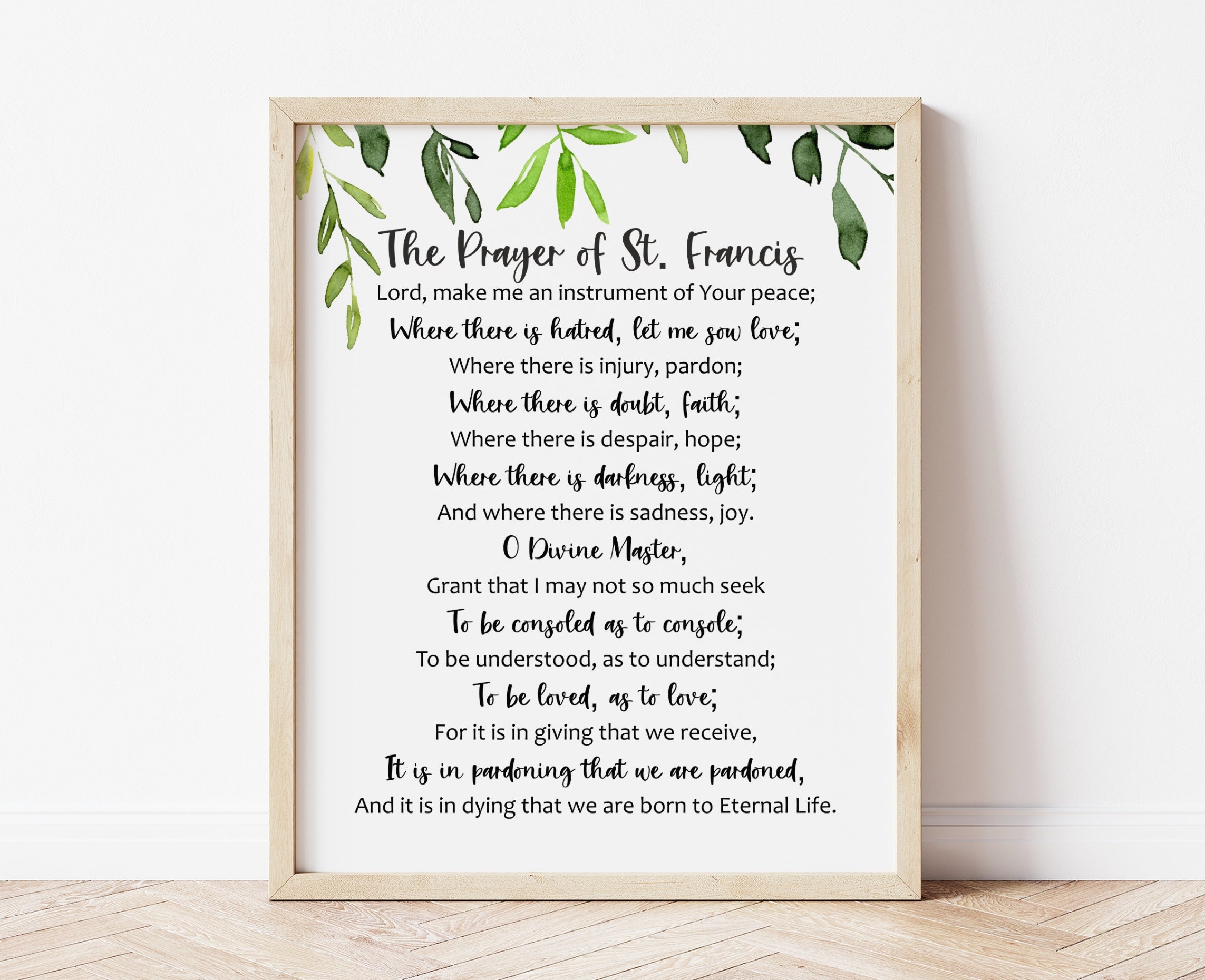 Prayer Of St Francis Printable Etsy