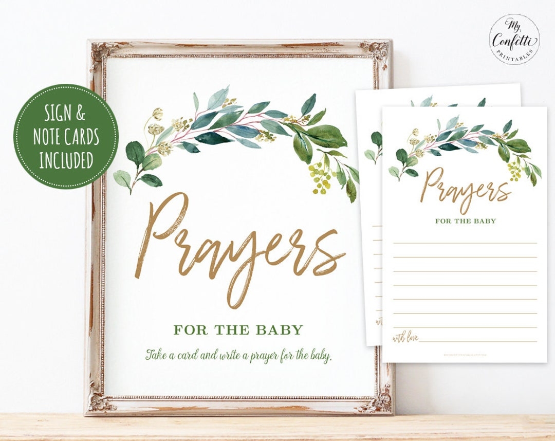 Prayers For Baby Sign And Note Cards Printable Baby Shower Prayers For The Baby Modern Greenery Neutral Boy Or Girl MCP825 MCP831 Etsy Prayers For Baby Sign And Note Cards Printable Baby Shower Prayers For The Baby Modern Greenery Neutral Boy Or Girl MCP825 MCP831 Etsy