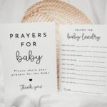 Prayers For Baby Sign U0026 Card Printable Baby Shower DIY Template Printable Instant Download Prayers For Baby Sign Wishes For Baby Editable Etsy