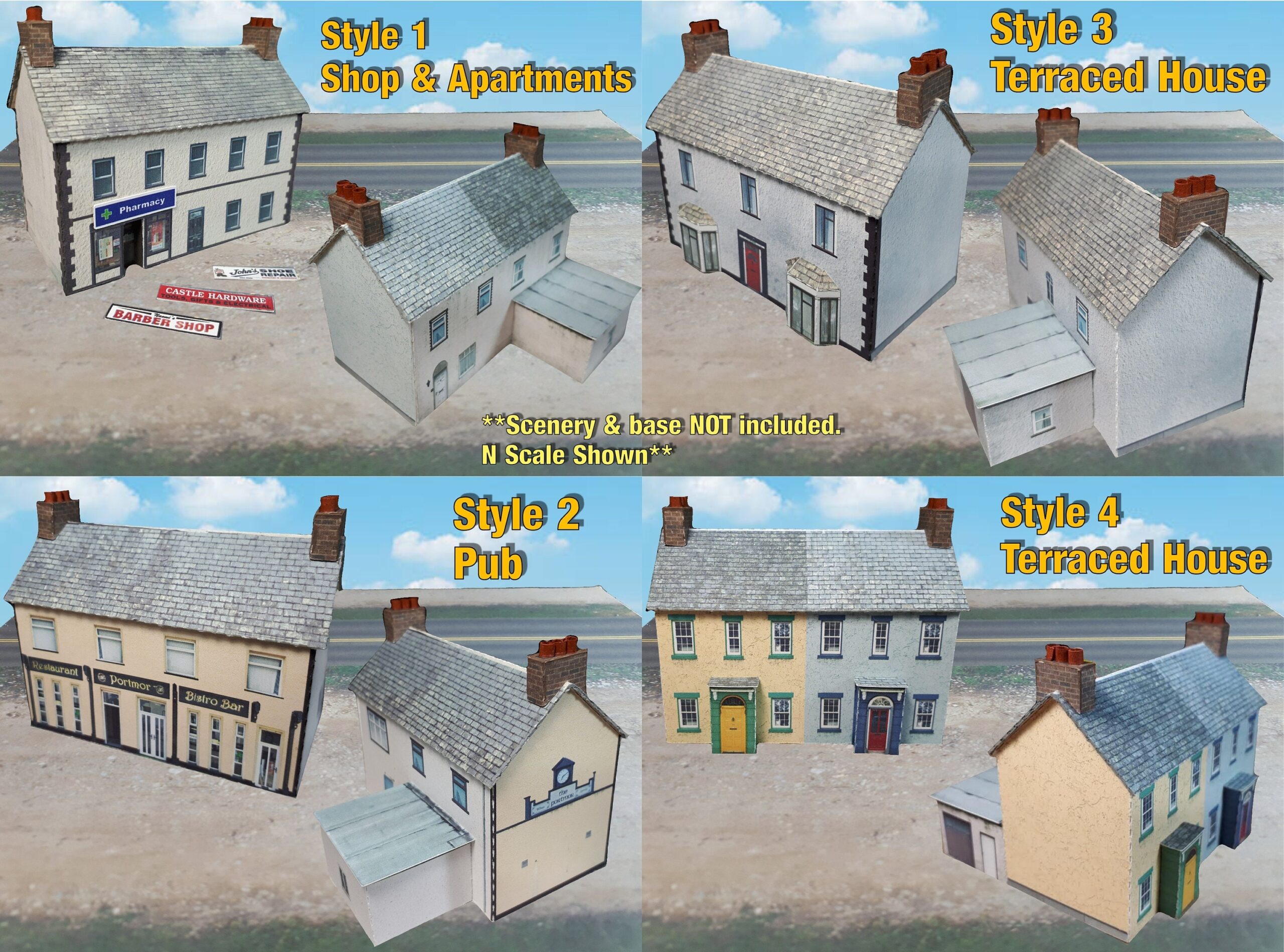 Pre cut Cardstock Paper Model Buildings For N Scale Railway Or Z Scale Or T Gauge Model Train Railroad Or Diorama Etsy