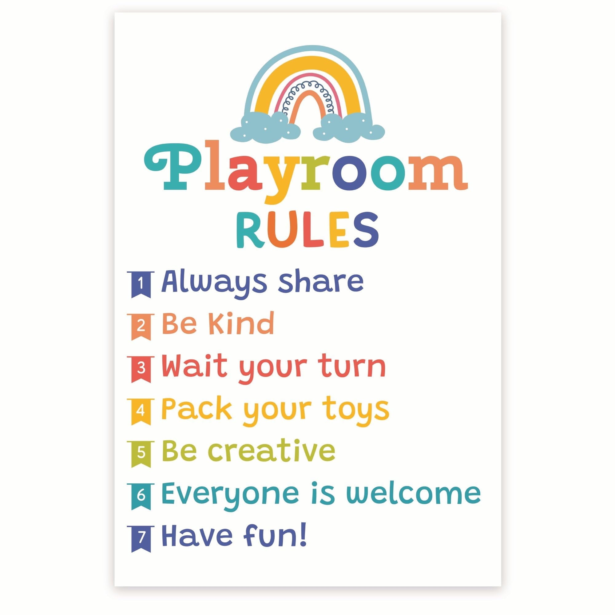 Pre K Rules Poster