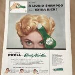 Prell Shampoo Print Ad 1956 Vintage 1950s Retro Home Decor Art Model Bottle