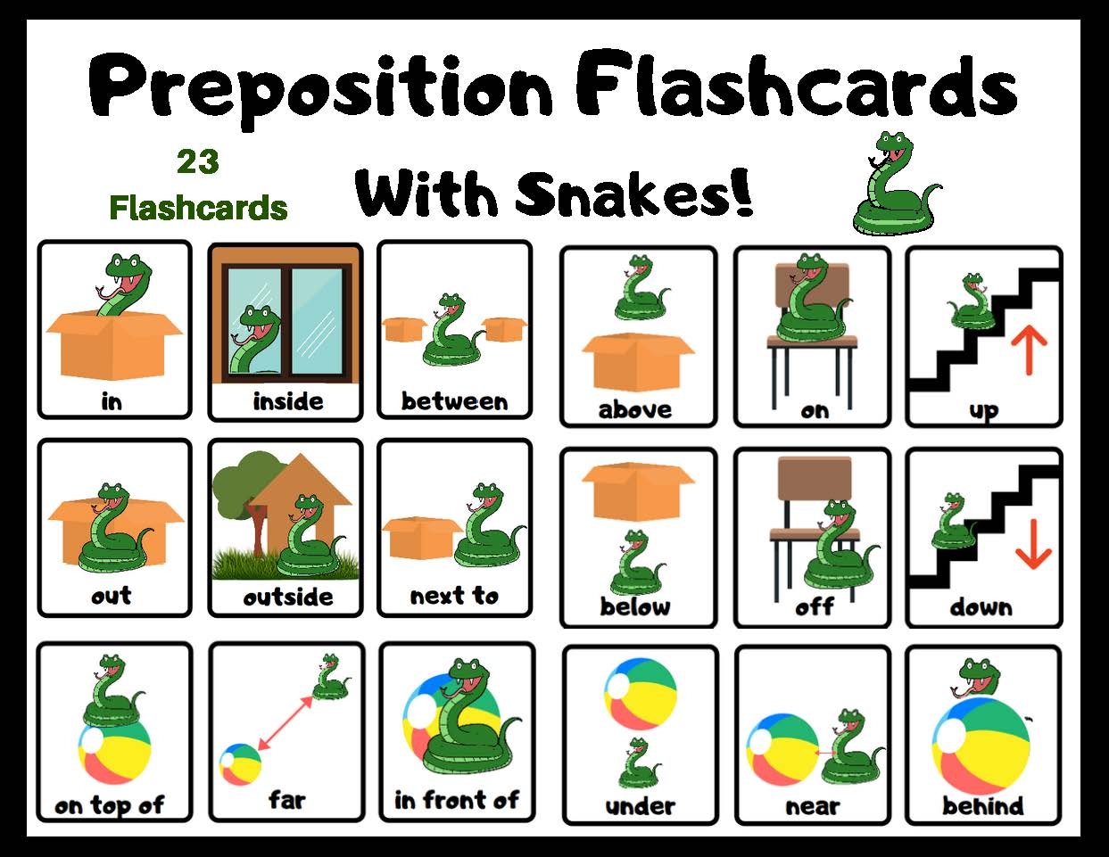 free printable preposition picture cards