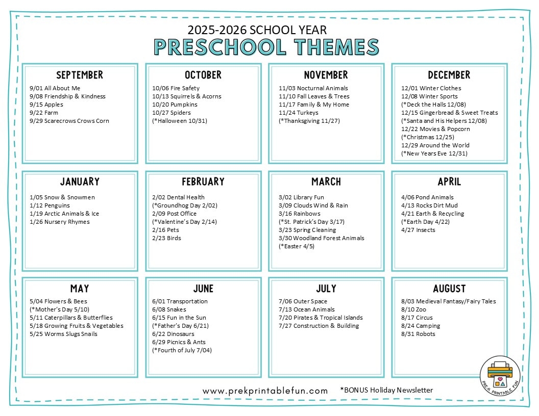 Preschool Lesson Plans Pre K Printable Fun